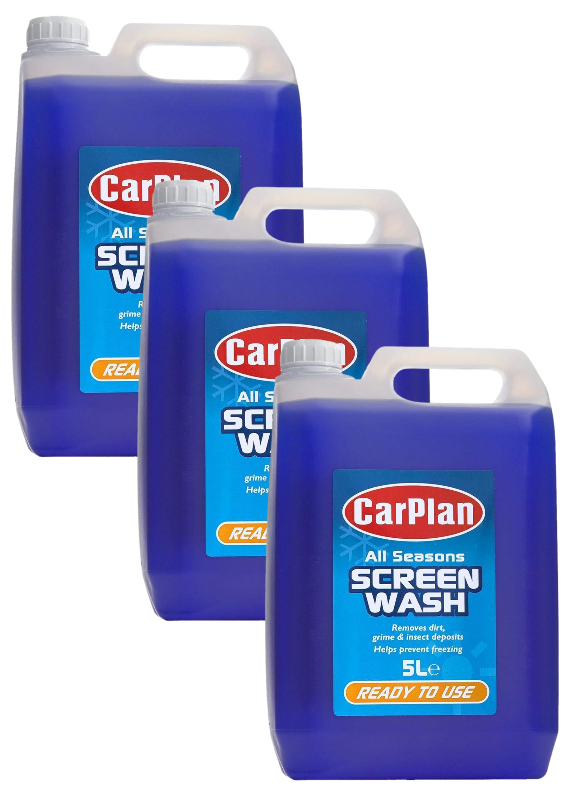 CarPlan All Seasons Ready Mixed Screen Wash, 5 L (Pack of 3)