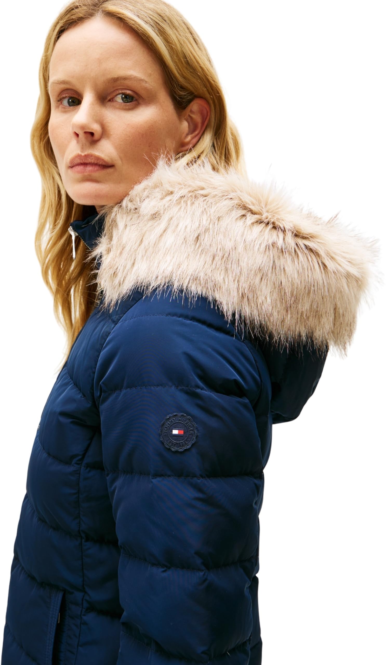 Tommy Hilfiger Kurtka puchowa Kobiety Mw Down Slim Jacket With Fur Ww0ww47542