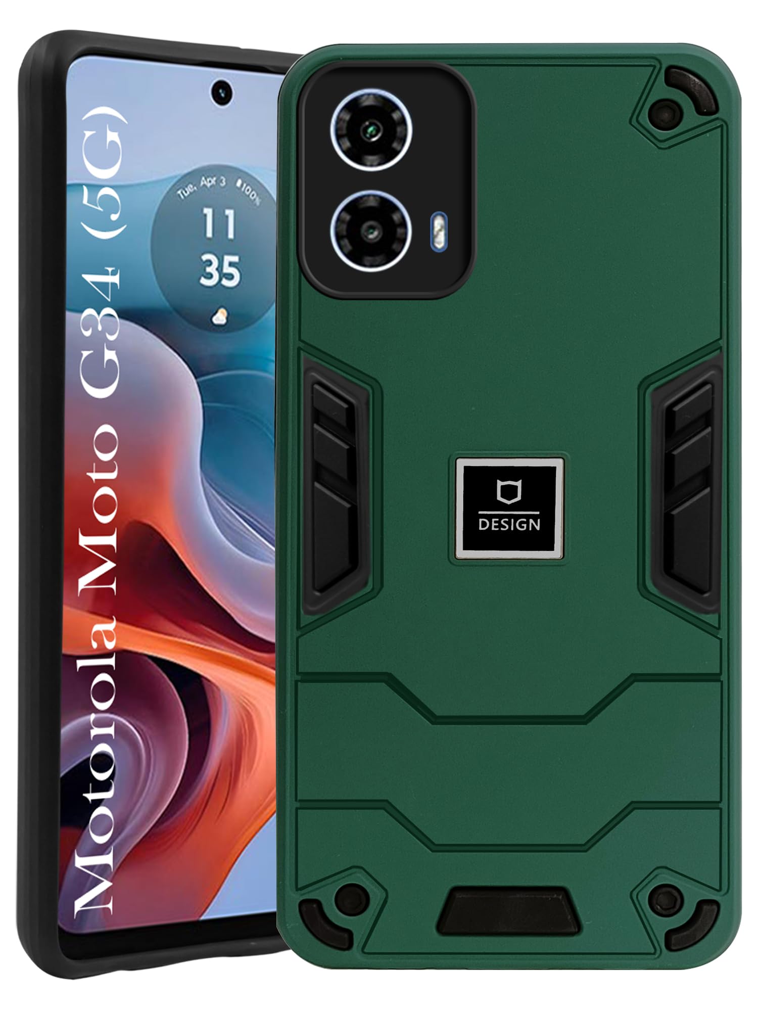 Jkobi Back Cover Case for Motorola Moto G34 5G (Lightweight Hybrid Shockproof Polycarbonate| Slim Green) (B0D39YYKJQ) Amazon Price History, Amazon Price Tracker