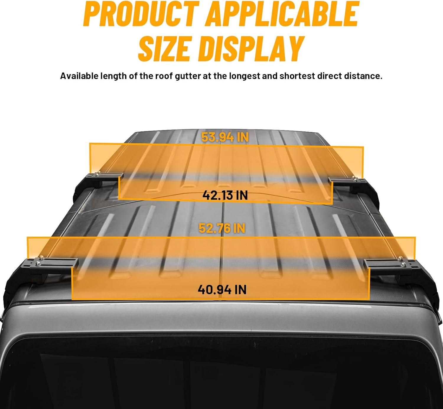 Roof Rack Mounting Brackets for 2018-2024 Jeep Wrangler JL and 2020-2024 Gladiator JT, Gutter Mount Roof Rack Compatible with Most Roof Racks, 2pcs