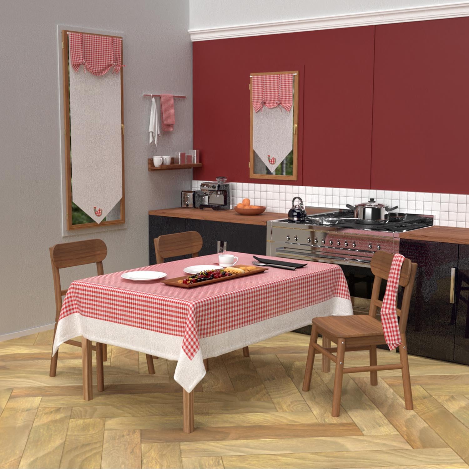 Tovaglia Di Natale Rettangolare In Cotone Jacquard Acqua E Argento 140x240 Cm Berrie 92851212