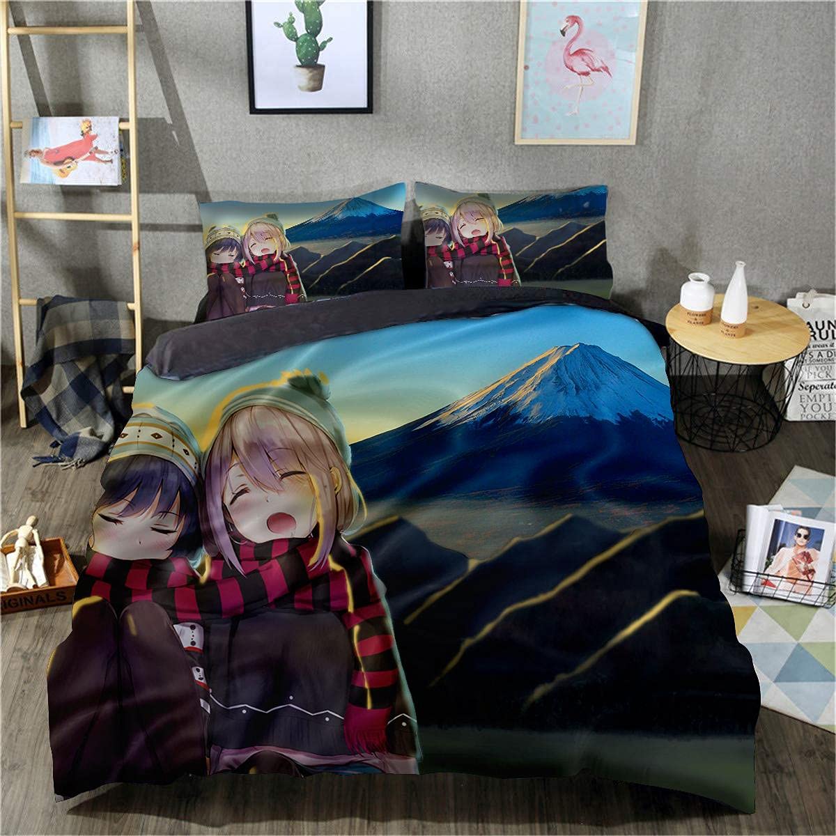 3D Printed Duvet Cover Set Soft and Breathable Home Textile Bedding-Laid-Back Camp-King: quilt cover x1 piece pillowcase x2 piece King(220x240 cm) Bedding Duvet Double Bedding Duvet Set