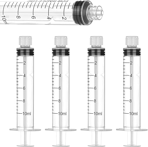 Miniatura 27 de Jeringa Luer Lock de 0.1 fl oz para líquidos, jeringa con tapa, paquete de 30 unidades envueltas individualmente