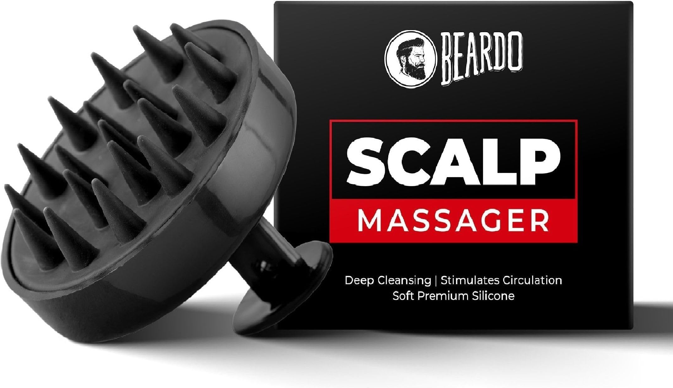 Scalp Massager For Hair With Removable Handle | Soft Silicone Bristles For Dry Massage, Oil & Shampoo Hair Brush, Super Soft Bristles, Exfoliating | Scalp Massager For Men & Women