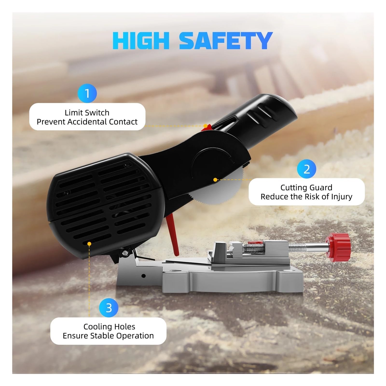 Sierra De Calar 90W, Minisierra Eléctrica 6000rpm, Ajustable 0-45° Con Herramienta Sujeción For Madera, Metal, Plástico, Bricolaje Control De PrecisióN