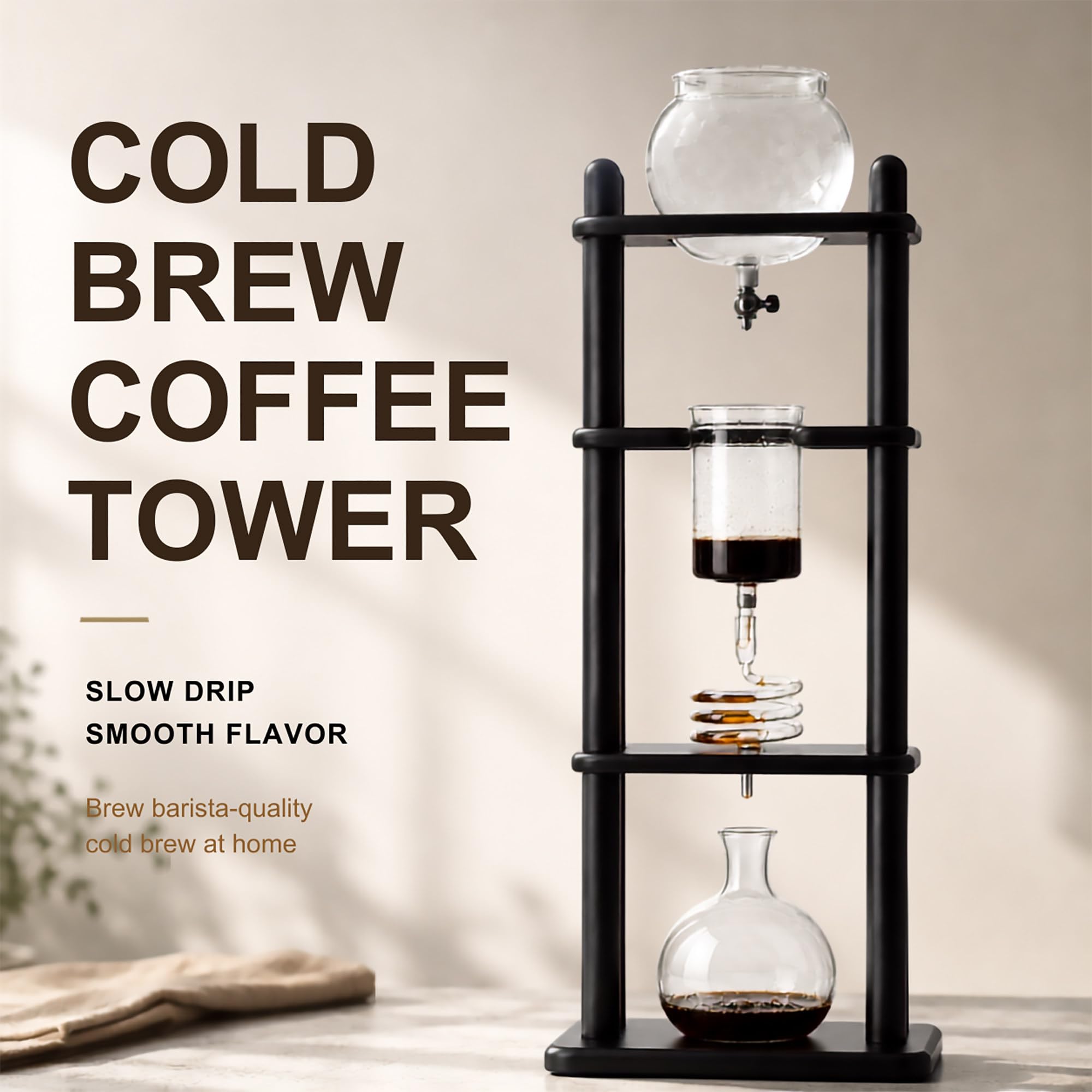 Maszyna Ice Coffee Drip, Wieża Slow Brew 1000 ml do Kawiarni i Baru