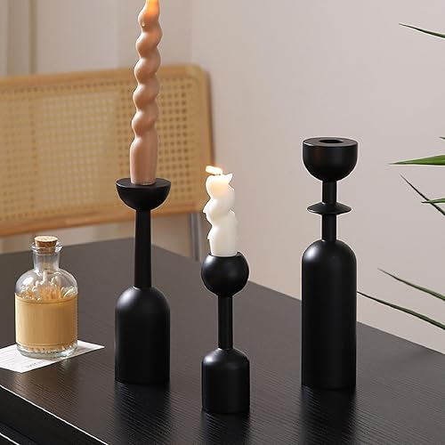 Miniatura 7 de Vin Wooden Candle Holder, ooden Candleand, Candle Holder for Table Center, d Candleth Classic Roman Column,