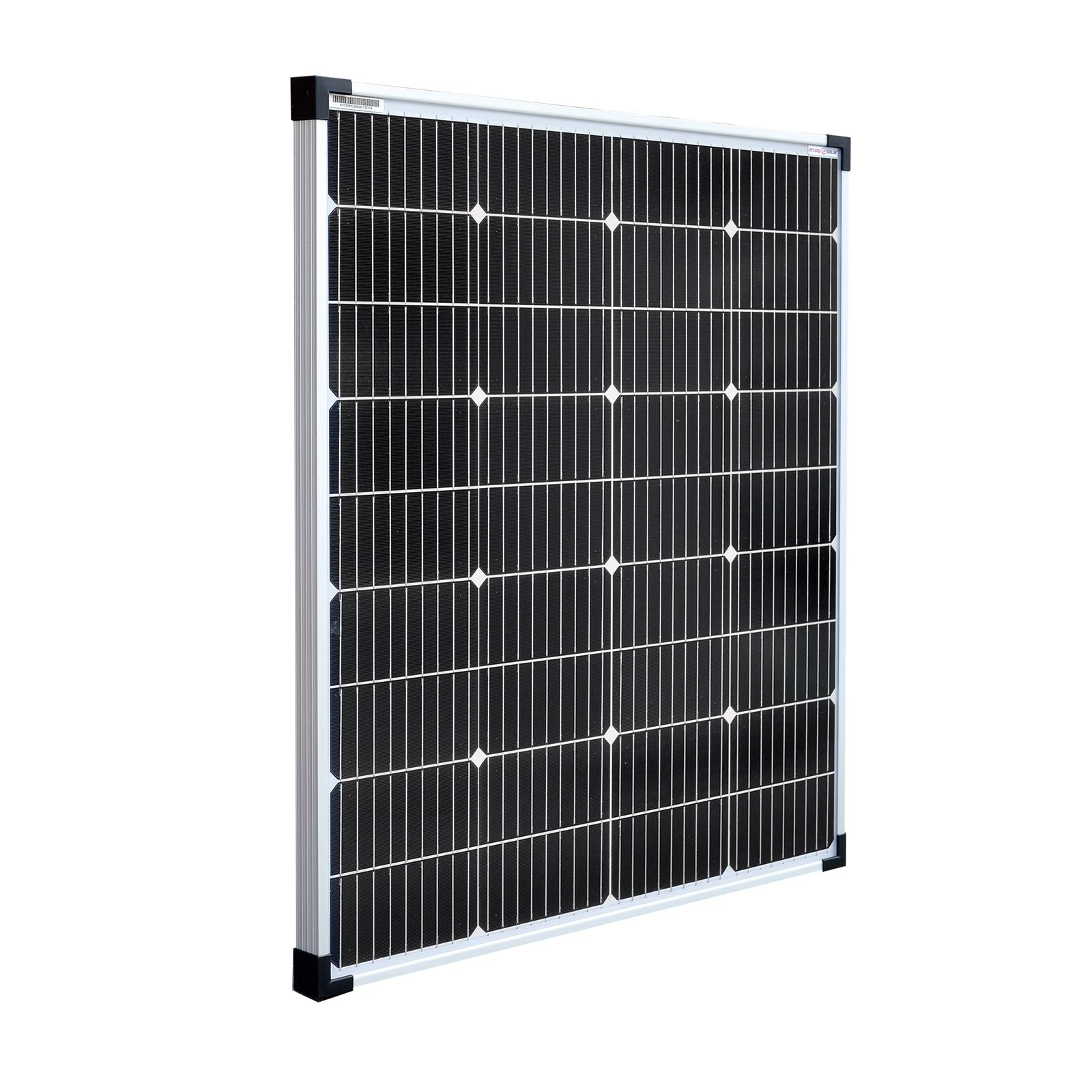 enjoy solar® Panel Solar Monocristalino 100W 12V (XL) - Células PERC 166x166mm con 9 busbars – Ideal para autocaravanas, instalaciones en balcones, casas de jardín y embarcaciones