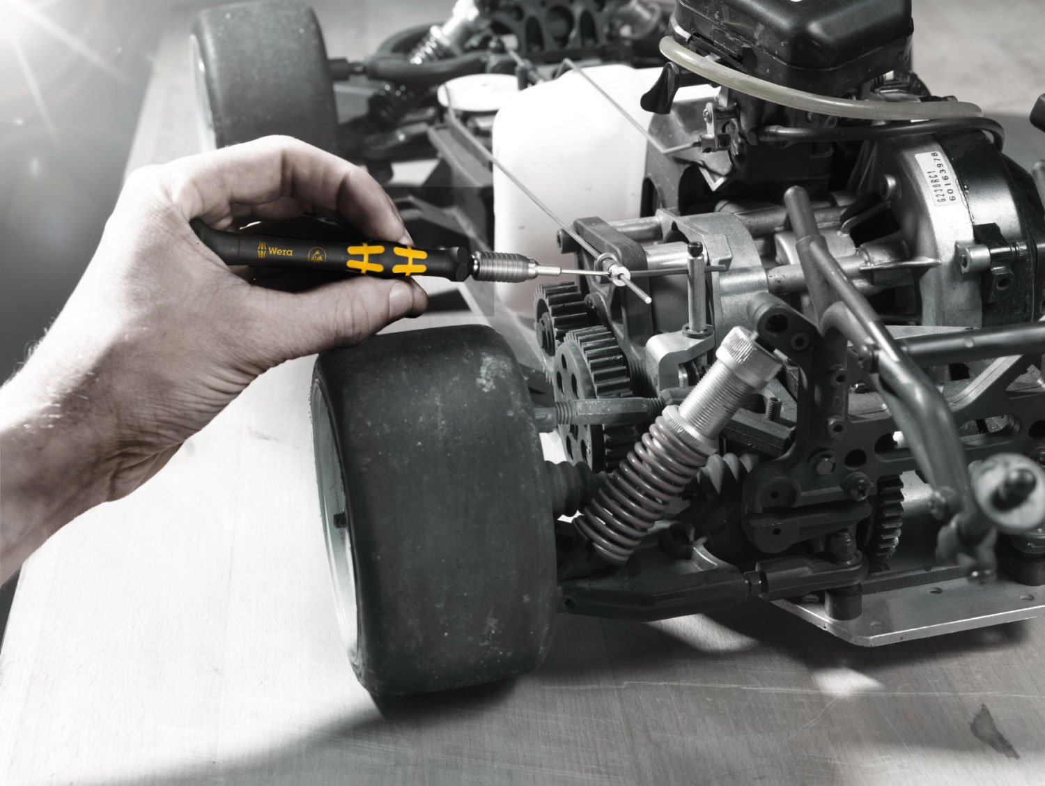 Wera, 1430 Kraftform Micro ESD Giravite dinamometrico regolabile con porta-inserti a cambio rapido, 0,02-0,11 Nm