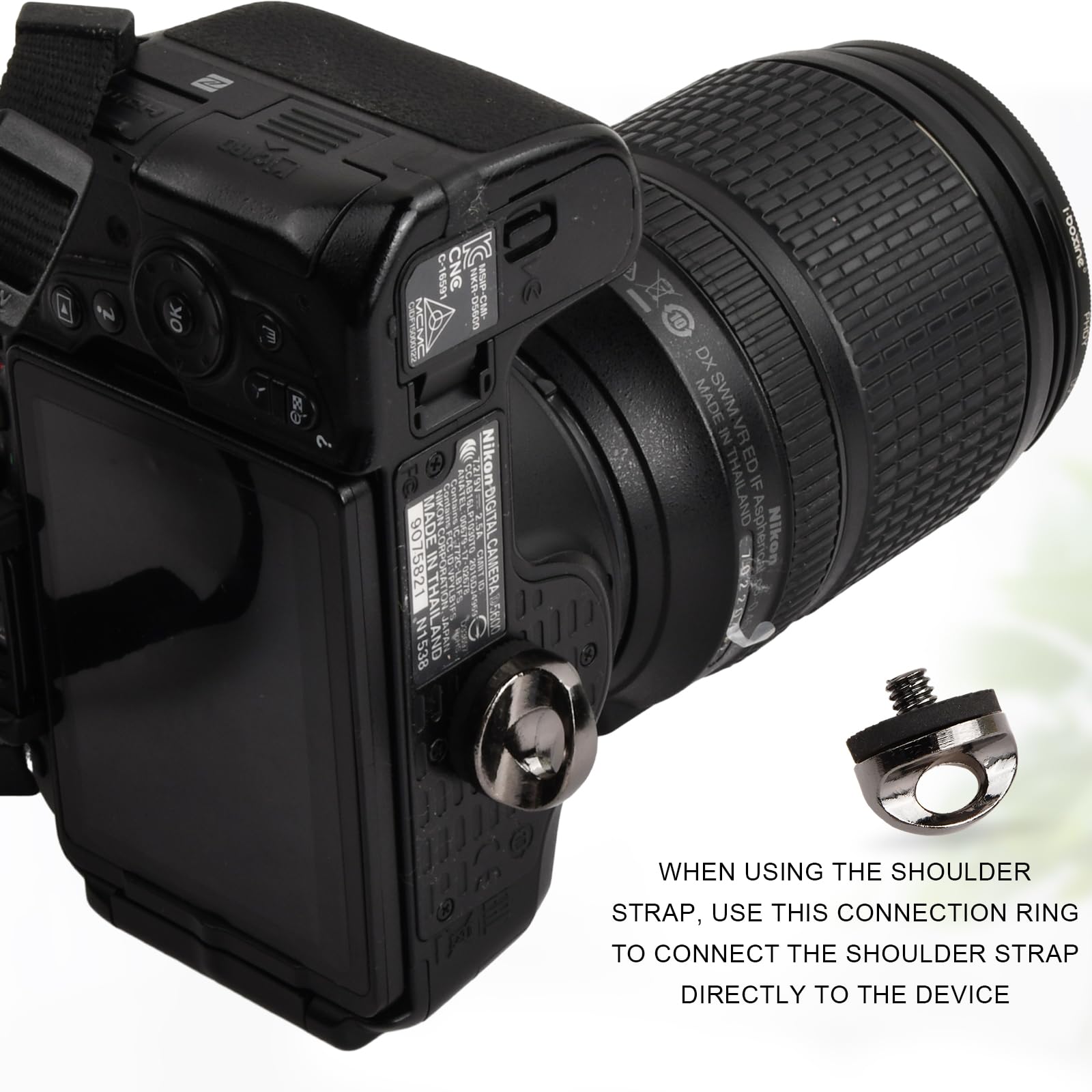 MUNZE 2 Stück D-Ring Kameragurt Schrauben 1/4 Zoll Edelstahl Adapter