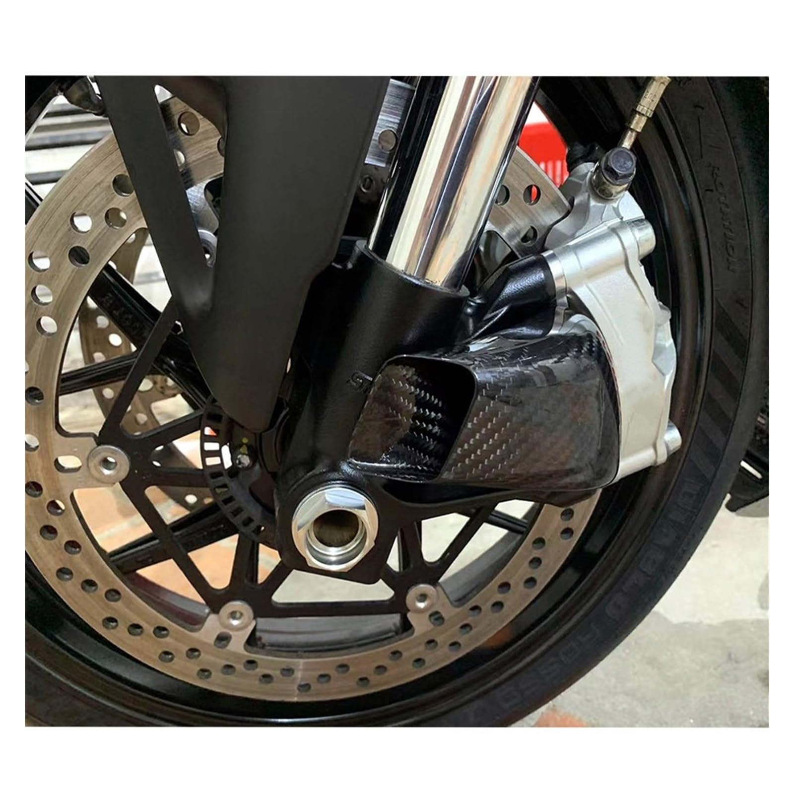 Ajuste para Yamaha YZF-R1 Accesorio Pinza de Fibra de Carbono Cubierta del radiador conductos de Aire Freno refrigeración disipador de Calor Enfriador de Pinza de Freno(Matte)