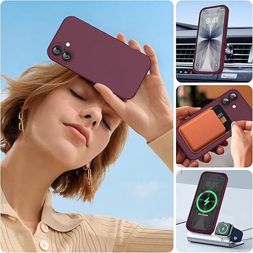 Miniatura 1577 de Miracase - Funda diseñada para iPhone 11 con protector de pantalla, funda de goma de silicona líquida, protección total contra caídas y a prueba