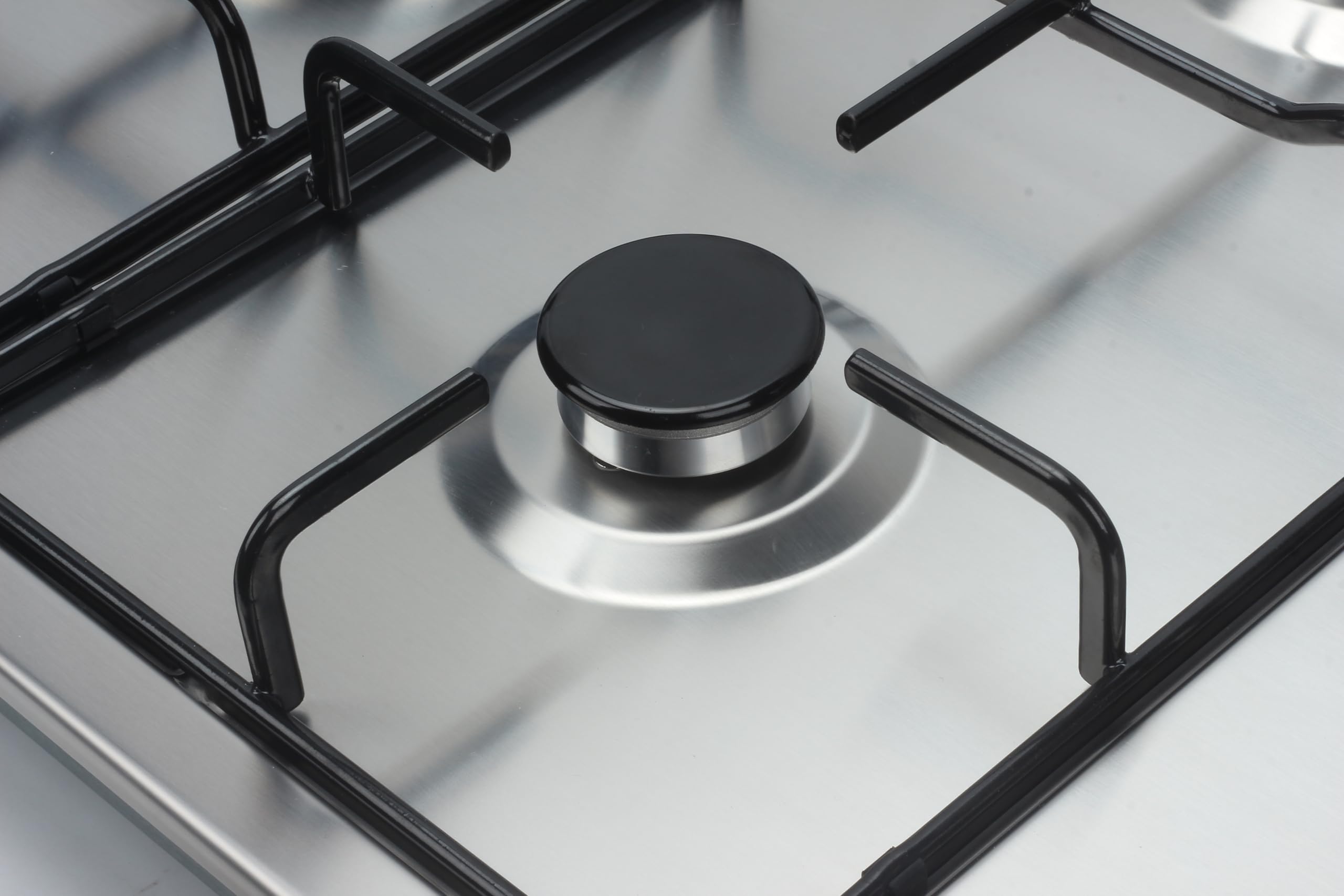 Vitrokitchen EN630-0LIN - Placa de Gas Natural 3 fuegos con encendido electrónico, acero inoxidable, seguridad Gas-Stop, 60cm