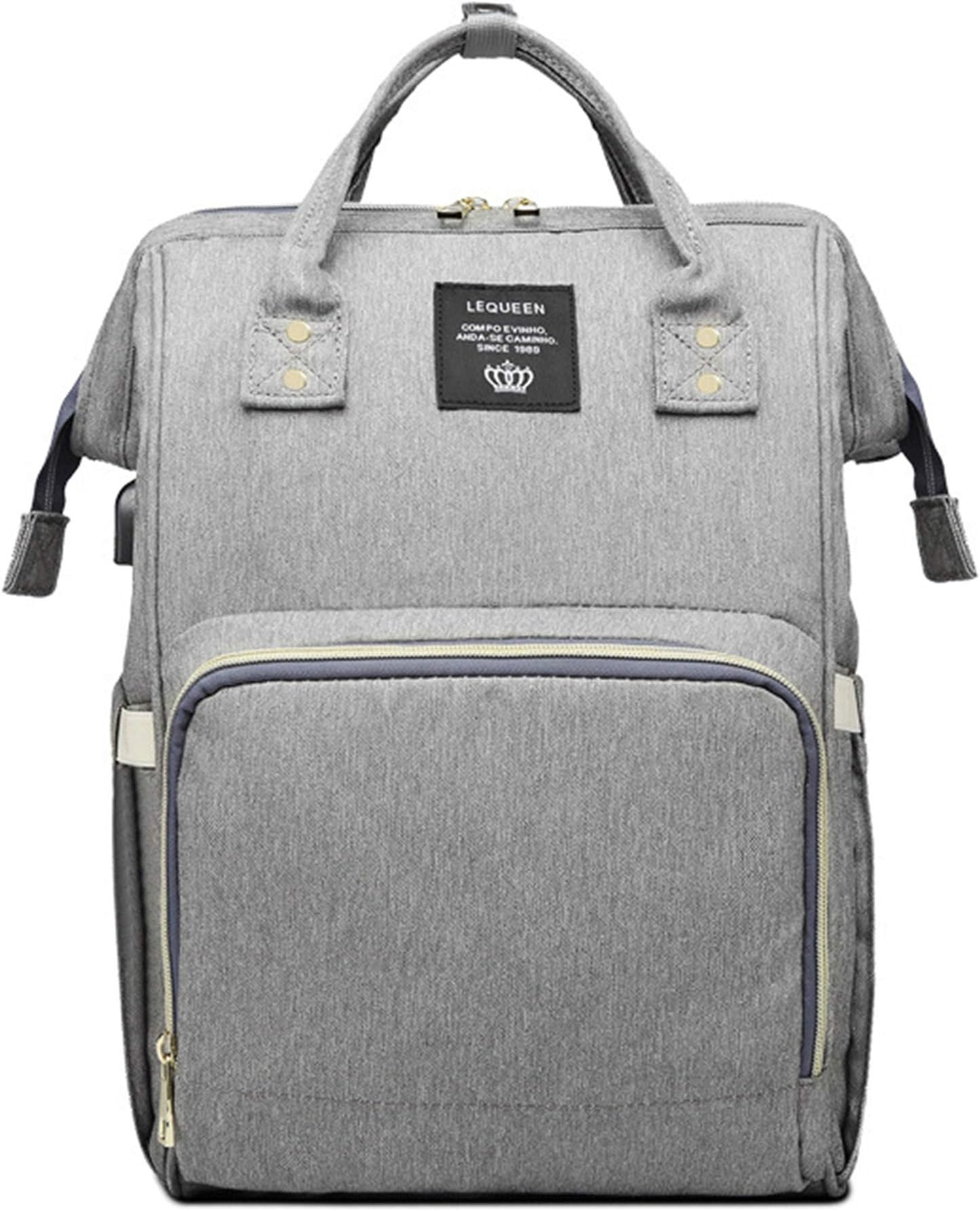 LEQUEEN Baby Changing Backpacks Oxford Travel Bag Large Capacity 25L Large Capacity Backpack Design and Handbag for Mothers and Baby Care