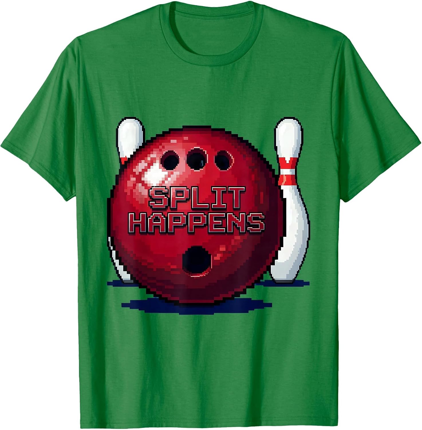 Men's Split Happens Funny Bowling Design T-Shirt image 3