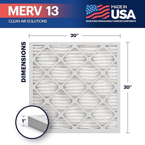 Miniatura 398 de BNX TruFilter MERV 13 - Filtro de aire para horno de CA de 20 x 20 x 1 pulgadas (paquete de 4) - Fabricado en Estados Unidos - Filtros de aire