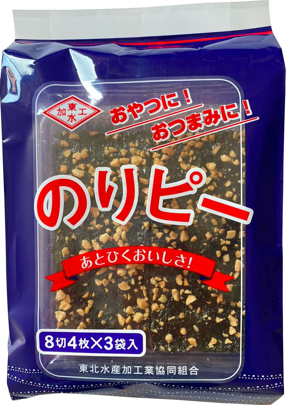 Amazon.co.jp: 東北水産加工協同組合 ばかうけ！のりピー 味付のり 8