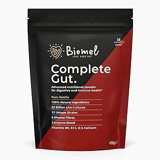 Complete Gut - Pure Vanilla - Advanced Gut Health - 450g/30 Servings - Vegan Friendly - Gluten Free - Delicious & Effective