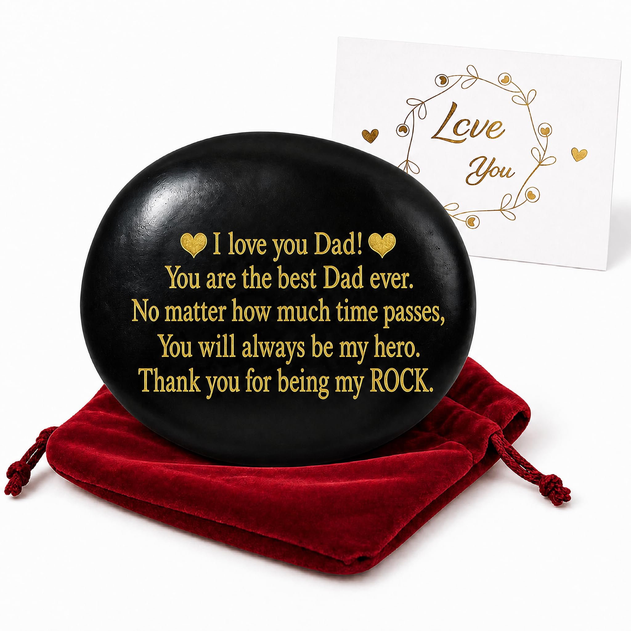 Unique Fathers Day Gift from Son, I Love You Dad Gifts Card, Fathers Day Gift for Dad from Daughter Kids Children, Personalized Engraved Fathers Day