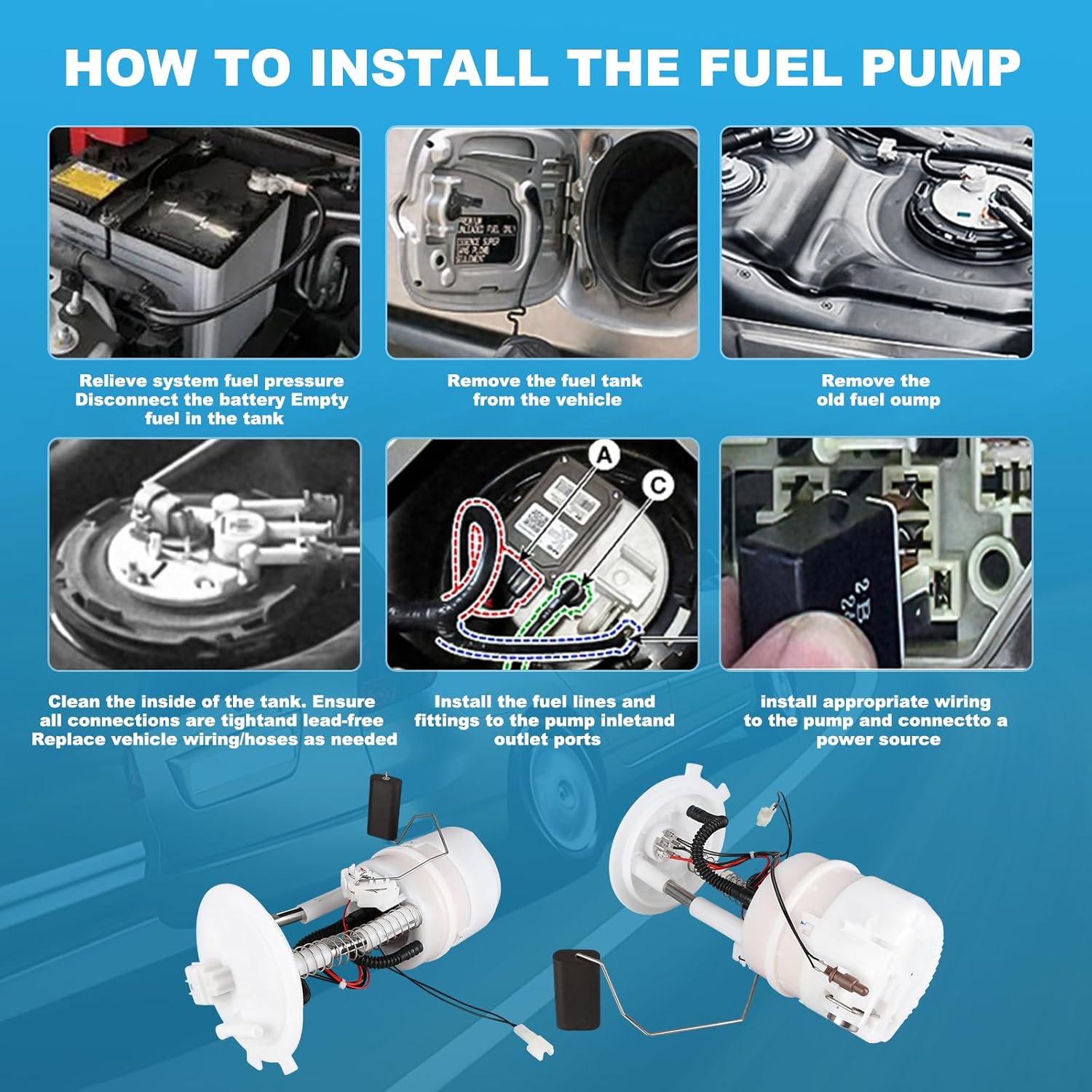OTO-K Electric Fuel Pump Module Assembly Compatible with Nissan Rogue 2008-2013,Rogue Select 2014-2015 2.5L Gas Sport Utility AWD,Replace#17040JM10A E8856M TU321