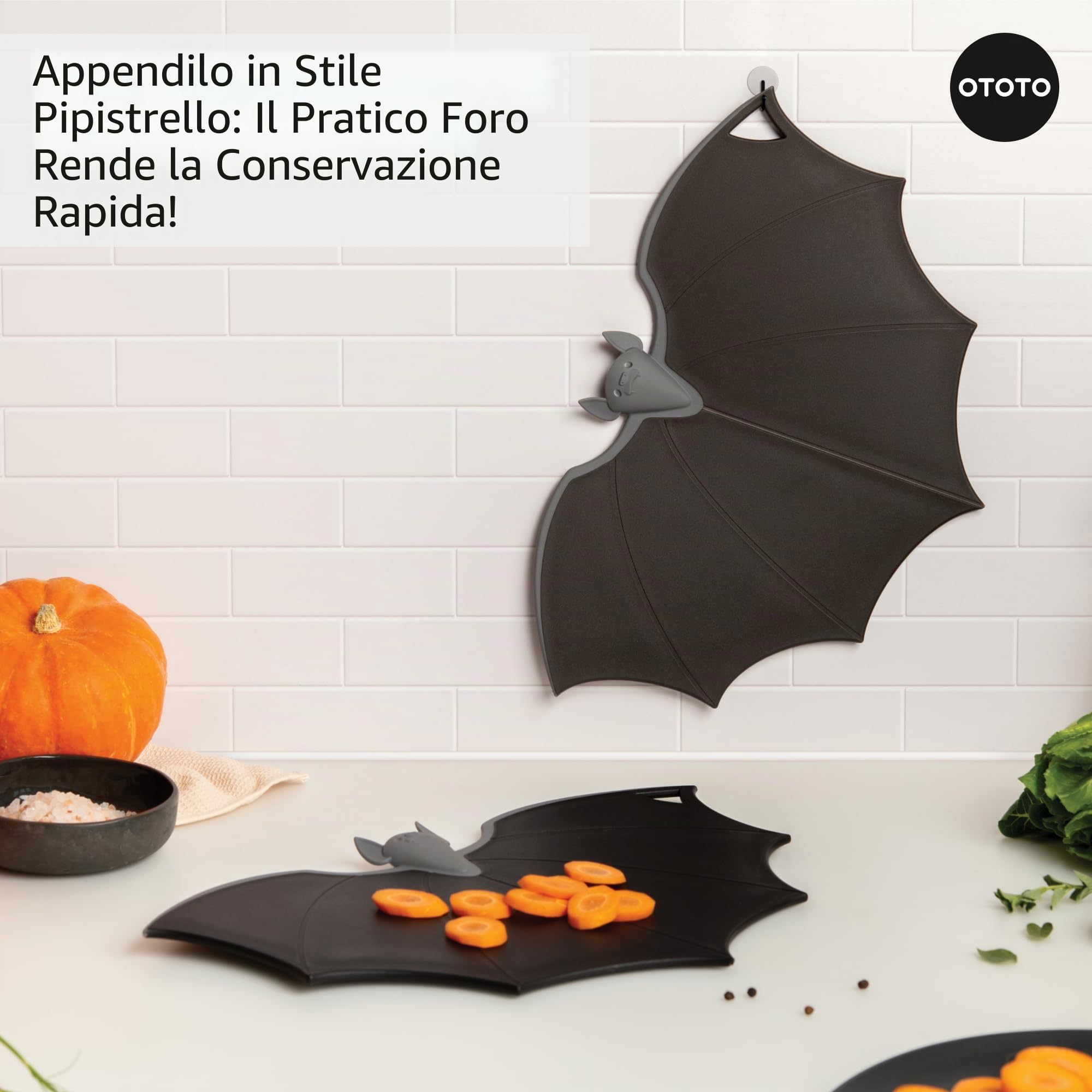 OTOTO Batty - Tagliere pieghevole per Halloween