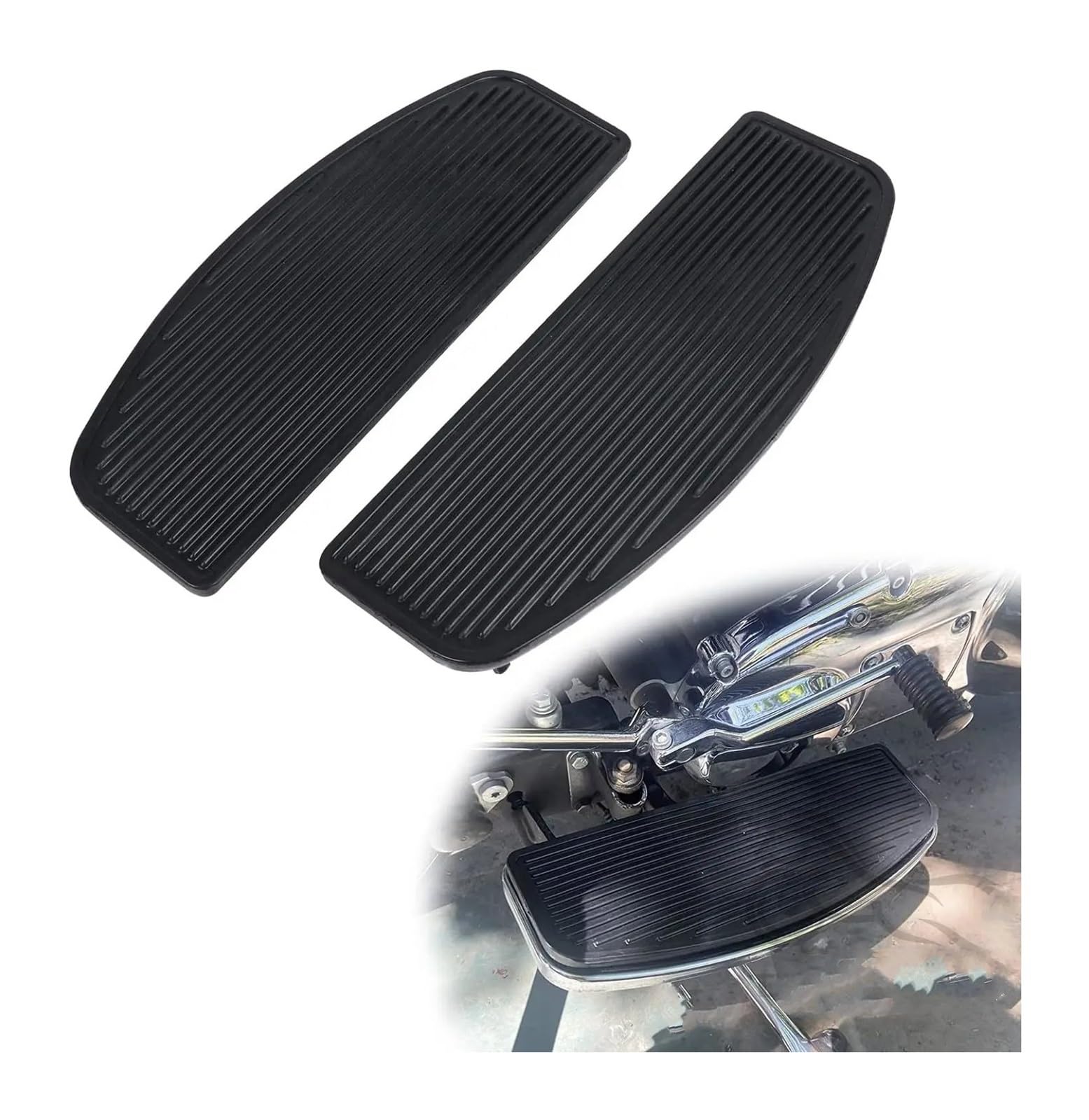 Fußrasten Für Davidson Touring Softail Street Glide Motorrad Gummi Fahrer Pad Vordere Fußstütze Fußraste Hinten Passagier Trittbrett Motorrad Foot Pedale