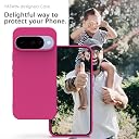 YATWIN Silicone Back Case for Google Pixel 10/10 Pro, Soft-Touch, Shockproof Phone Back Cover for Google Pixel 10/10 Pro - Magenta gallery image