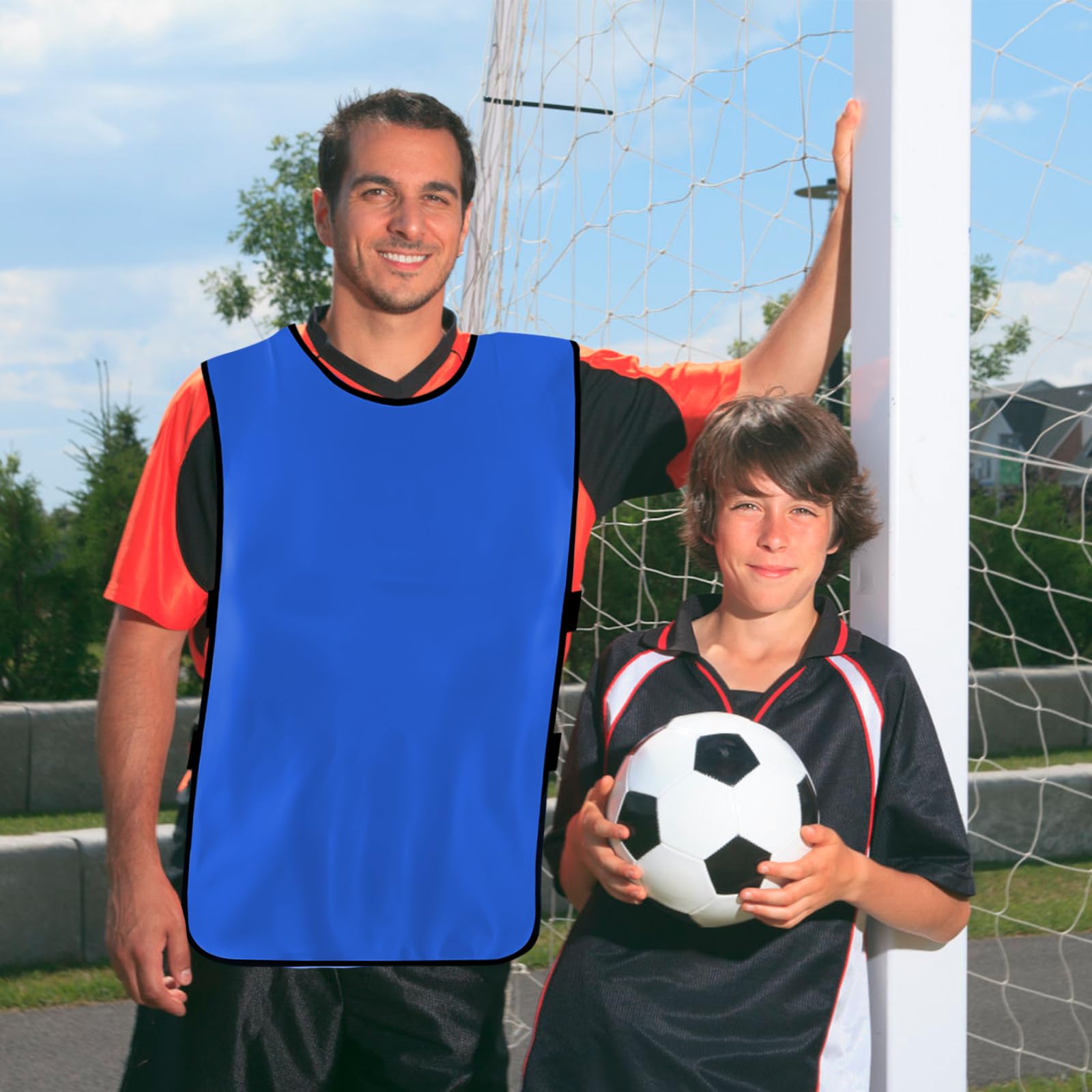 6 Pack Chasuble de Football, Gilet Adultes Maillots, Entraînement Sport, Homme, Training Gilets pour Basket, Football, Taille XL