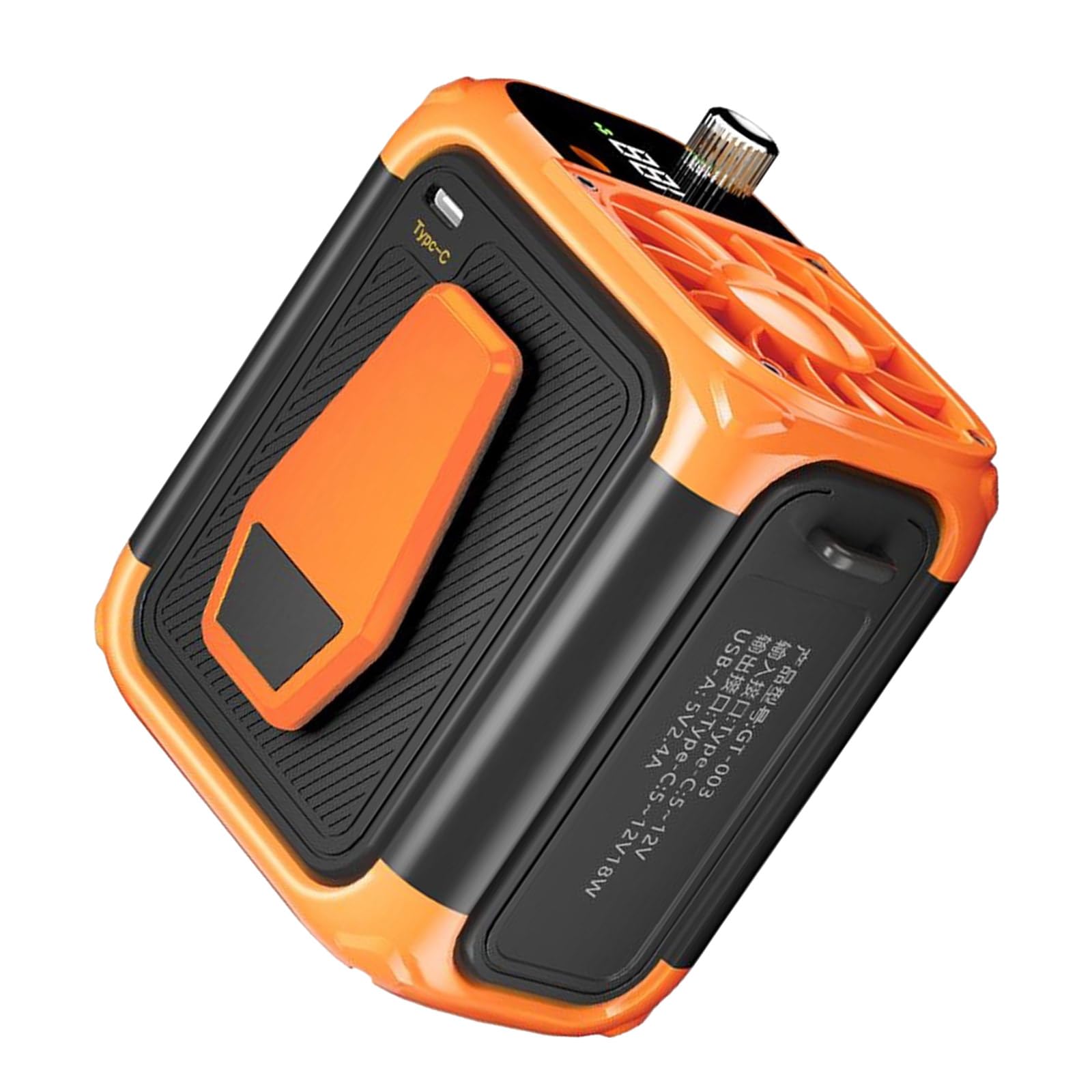 Uqezagpa B Portable Waist Clip Fan Hanging Fan Wearable Elt Waist Clip Rechargeable For Sports Outdoor Working Mounted