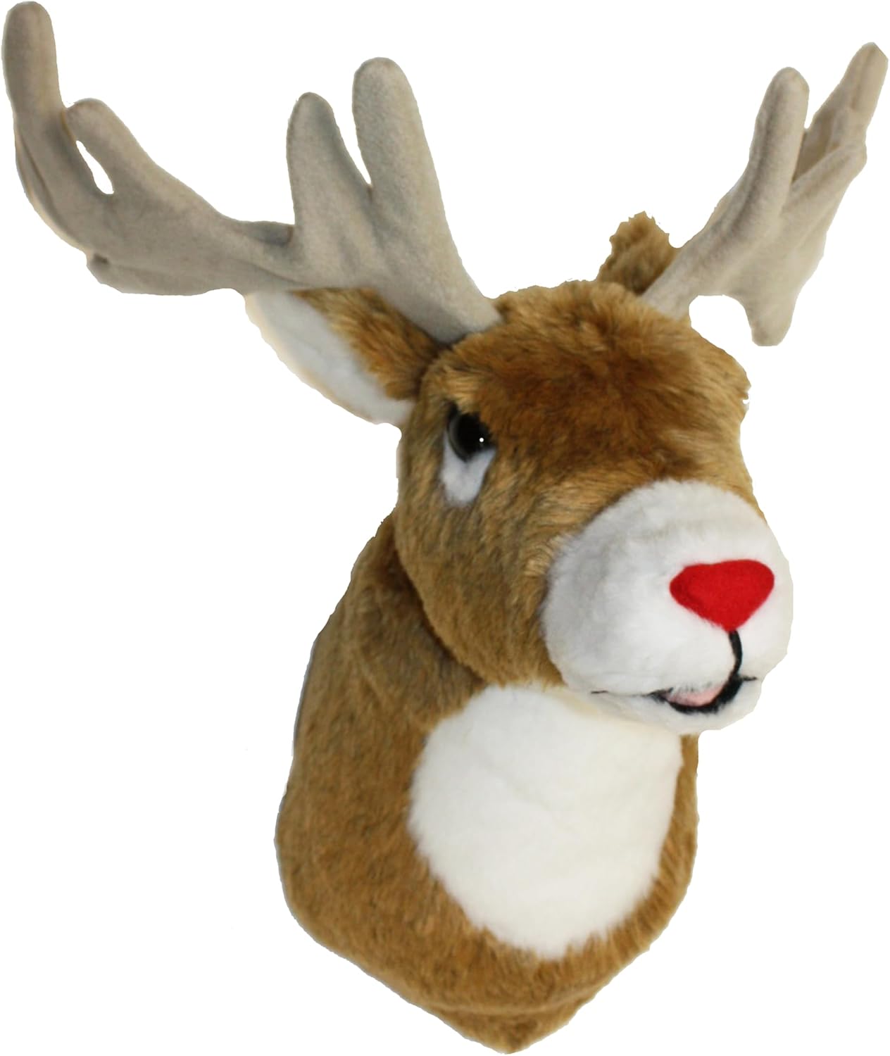 Fairgame Wildlife Red Nose Deer Medium Plush Wall Mount - 'Red'