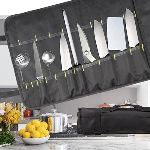 Miniatura 8 de Jaugufiy Bolsa de rollo de herramientas para llaves bolsa de organización de herramientas multiusos organizador de rollos de herramientas bolsa de