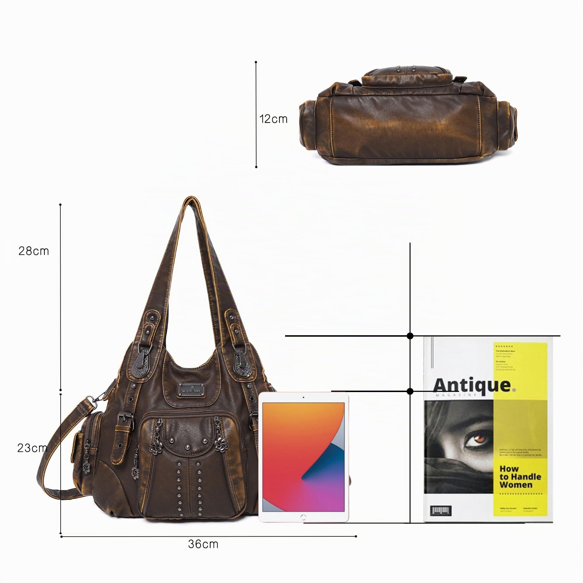angel kiss Borsa a tracolla da donna, borsa a tracolla da donna, con tracolla rimovibile