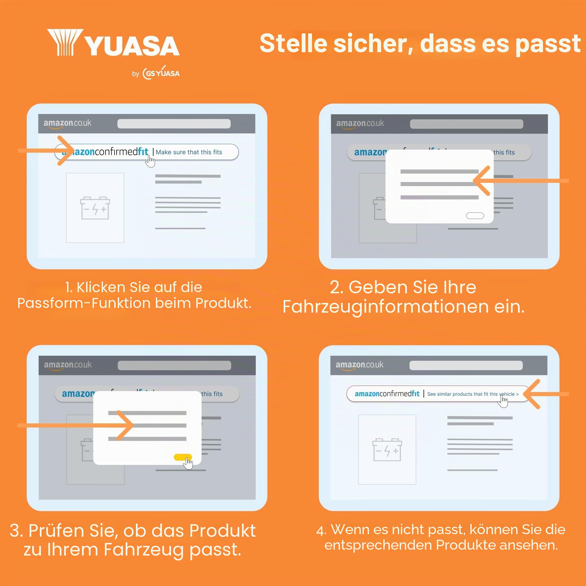 Yuasa GYZ32HL 12V 500 CCA wartungsfreie AGM VRLA Motorradbatterie | 33,7 Ah, Kompakt, Auslaufsicher, Vibrations- & Korrosionsbeständig, Ideal für Sportbikes & Start-Stopp