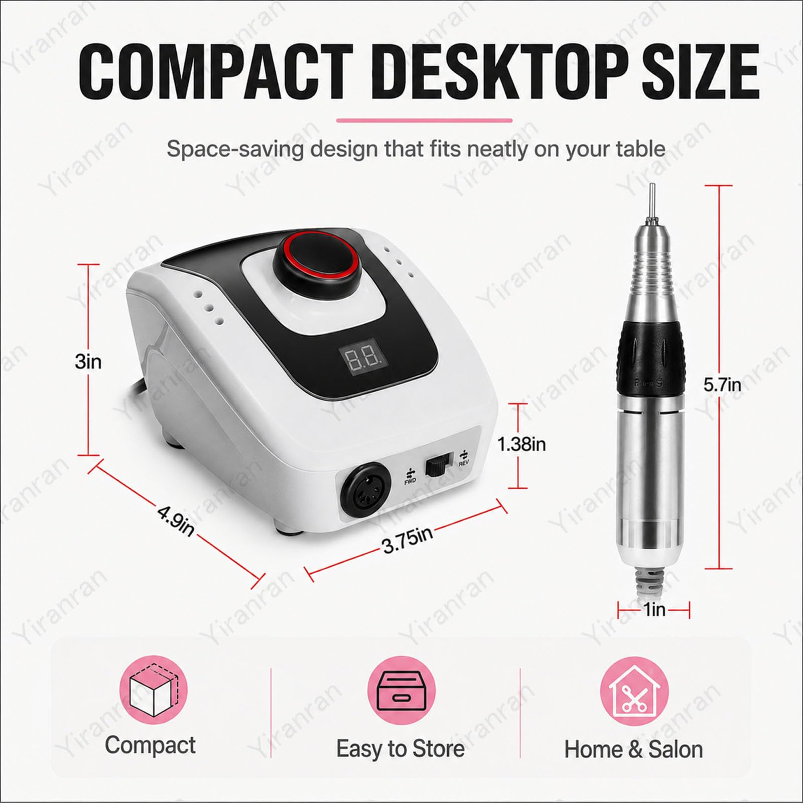 Máquina Perforadora de uñas de 300-35000 RPM, Kit de Taladro para manicura y pedicura, Fresa para Quitar el Esmalte de uñas, Herramientas para manicura y pedicura, para uñas acrílicas, de Gel