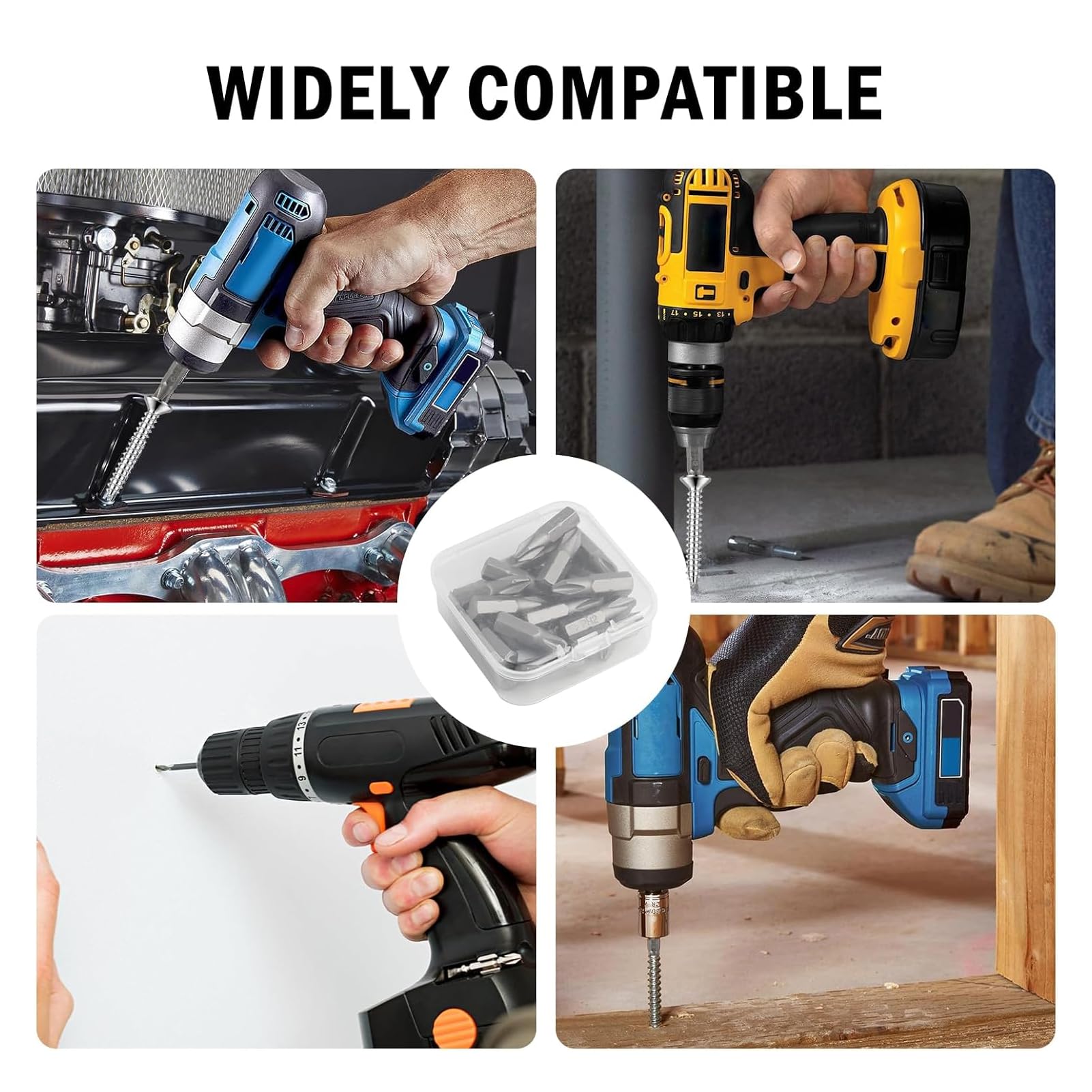 Set di 25 Bit da 25mm – Punte Magnetiche in Acciaio al Cromo Vanadio, Elevata Resistenza all’Usura, Compatibili con Avvitatori e Trapani, Ideali per Lavori di Fissaggio e Montaggio (PZ2)