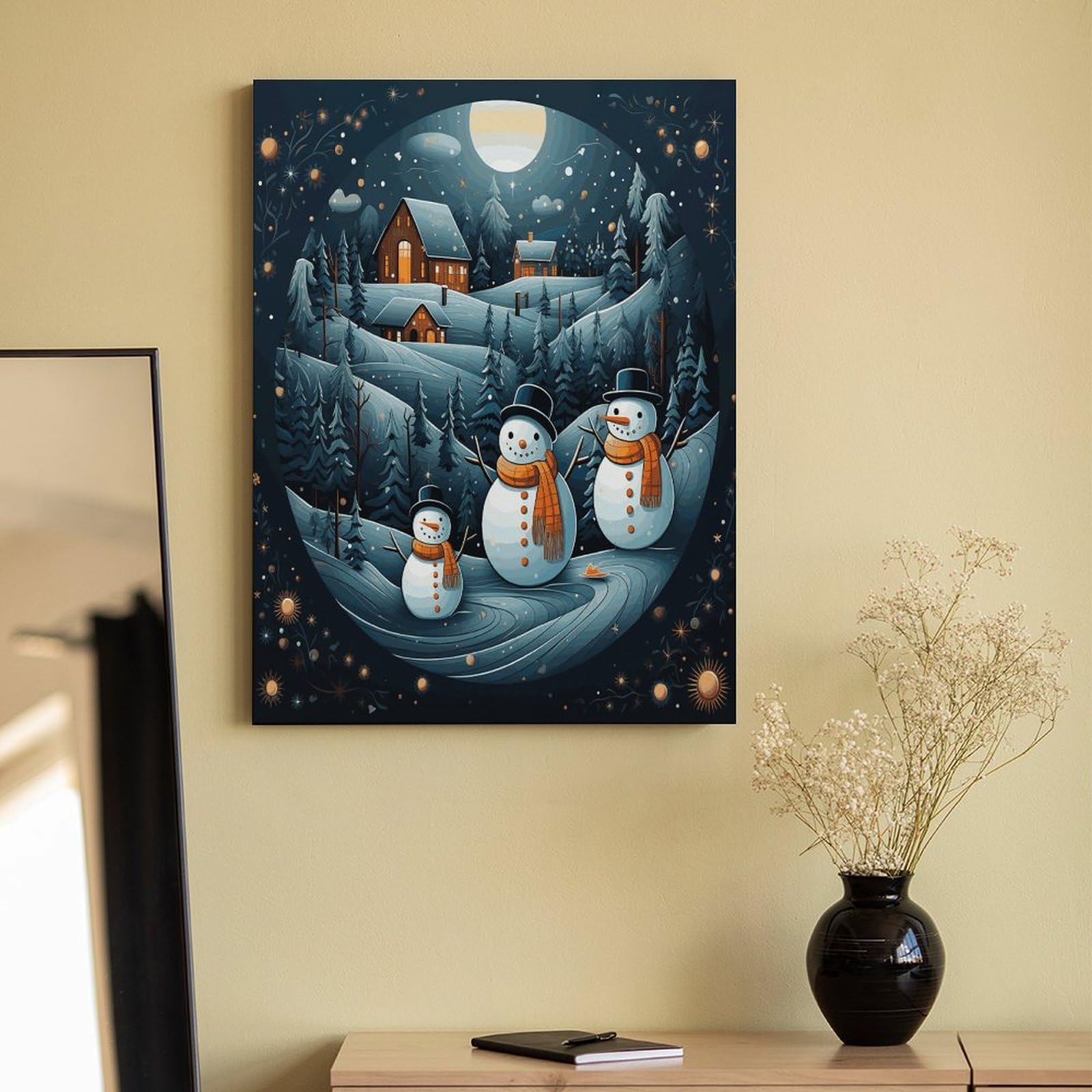 LPAGBCNU Malen nach Zahlen für Erwachsene, Anfänger, Erwachsene, Malen-nach-Zahlen-Kits auf Leinwand, Acryl-Ölfarben, Gemälde mit Pinseln für Geschenk, Wanddekoration