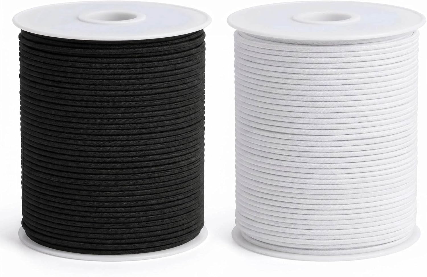 1mm Black Stretchy Bracelet String, 2 Rolls 328Ft Strong Elastic String for Bracelets, Necklaces, Beading, Stretchy Cords for Crafts & Jewelry Making