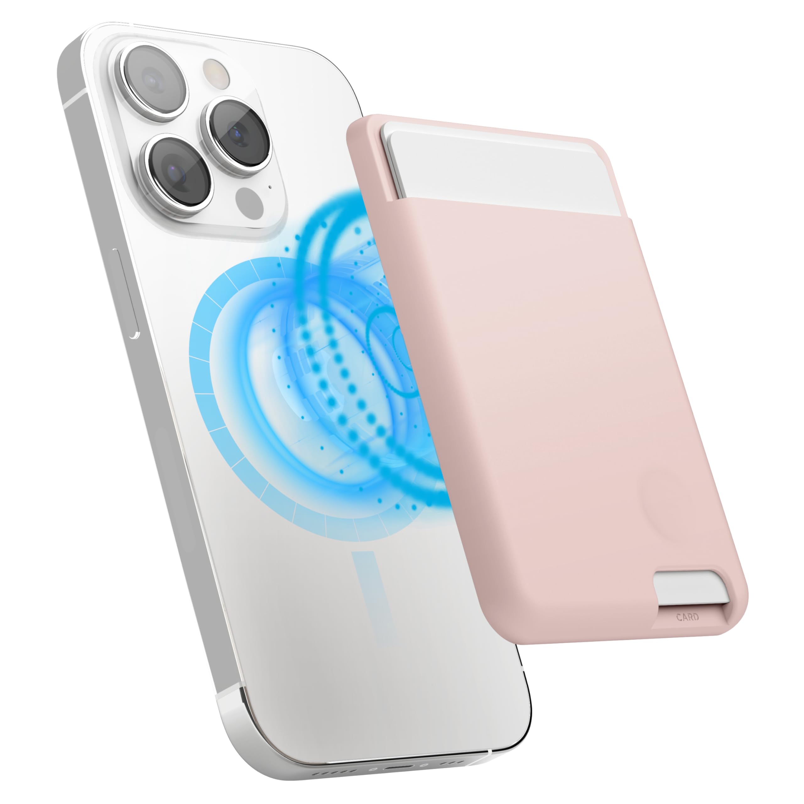 elago Magnetic Wallet Card Holder 2-Cards Compatible with MagSafe for iPhone 16/15/14/13/12 Series - Secure Phone Wallet, Long Last Silicone, Scratch and Damage Protection