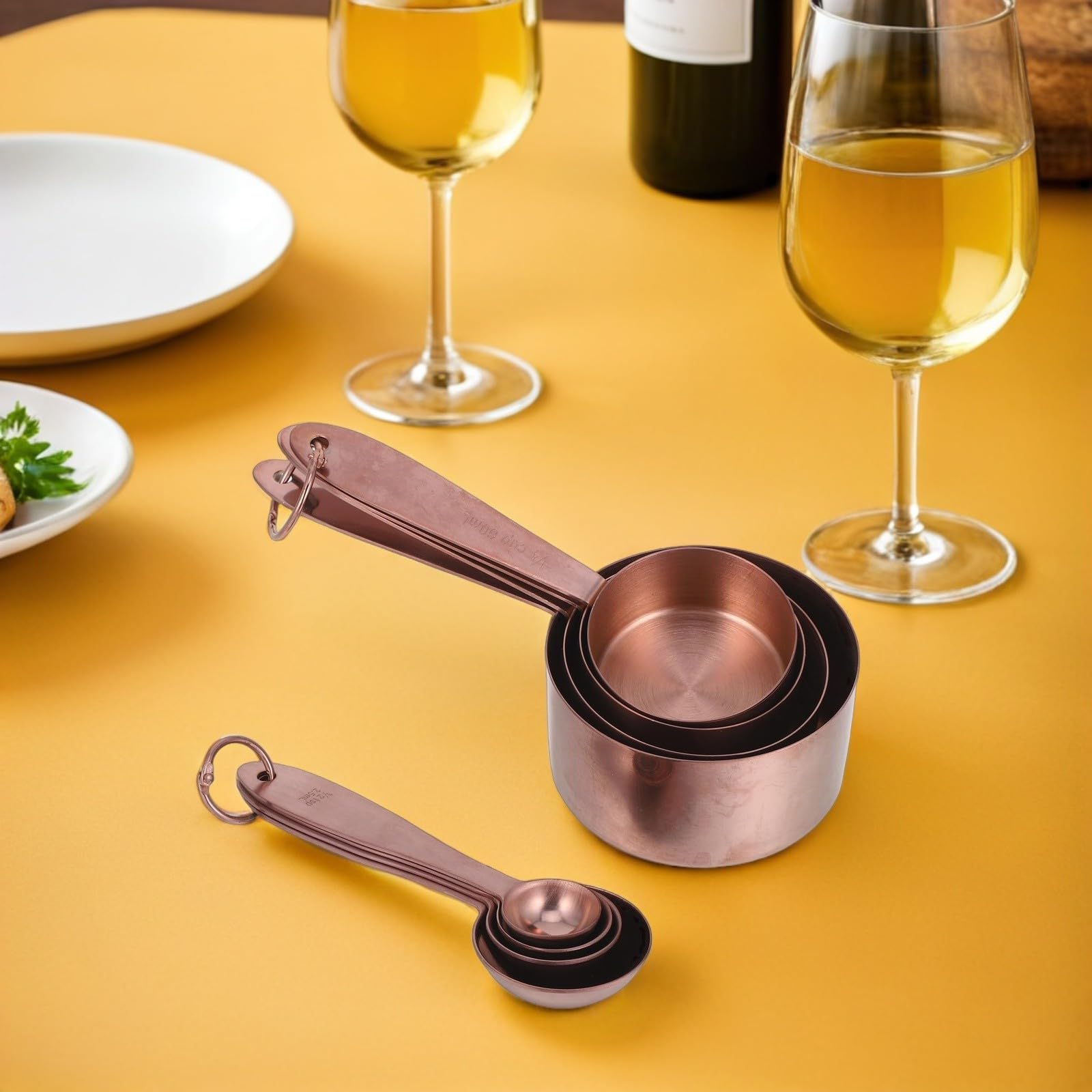 Set de Cuillères Doseuses Multifonctions en Acier Inoxydable 8 Pièces Graduation Précise Design Ergonomique pour Mesurer Café et Pâtisserie