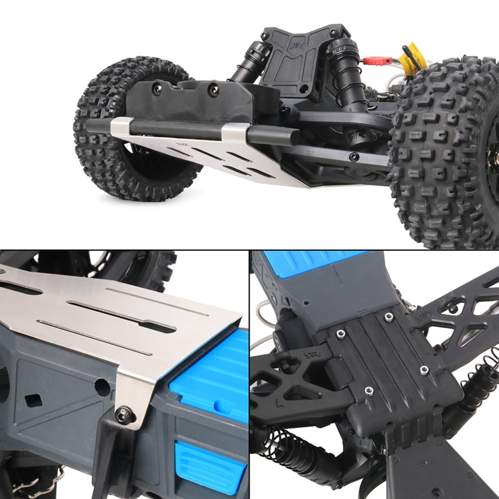RC pancerze podwozia do Arrma Fury MEGA 1/10 RC pancerz płyta ochronna ze stali nierdzewnej płyta ochronna podwozie część ulepszona