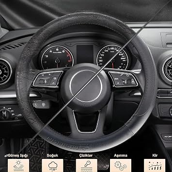 MICHELIN MC1003NAZ Premium Faux Leather Steering Case, BLUE