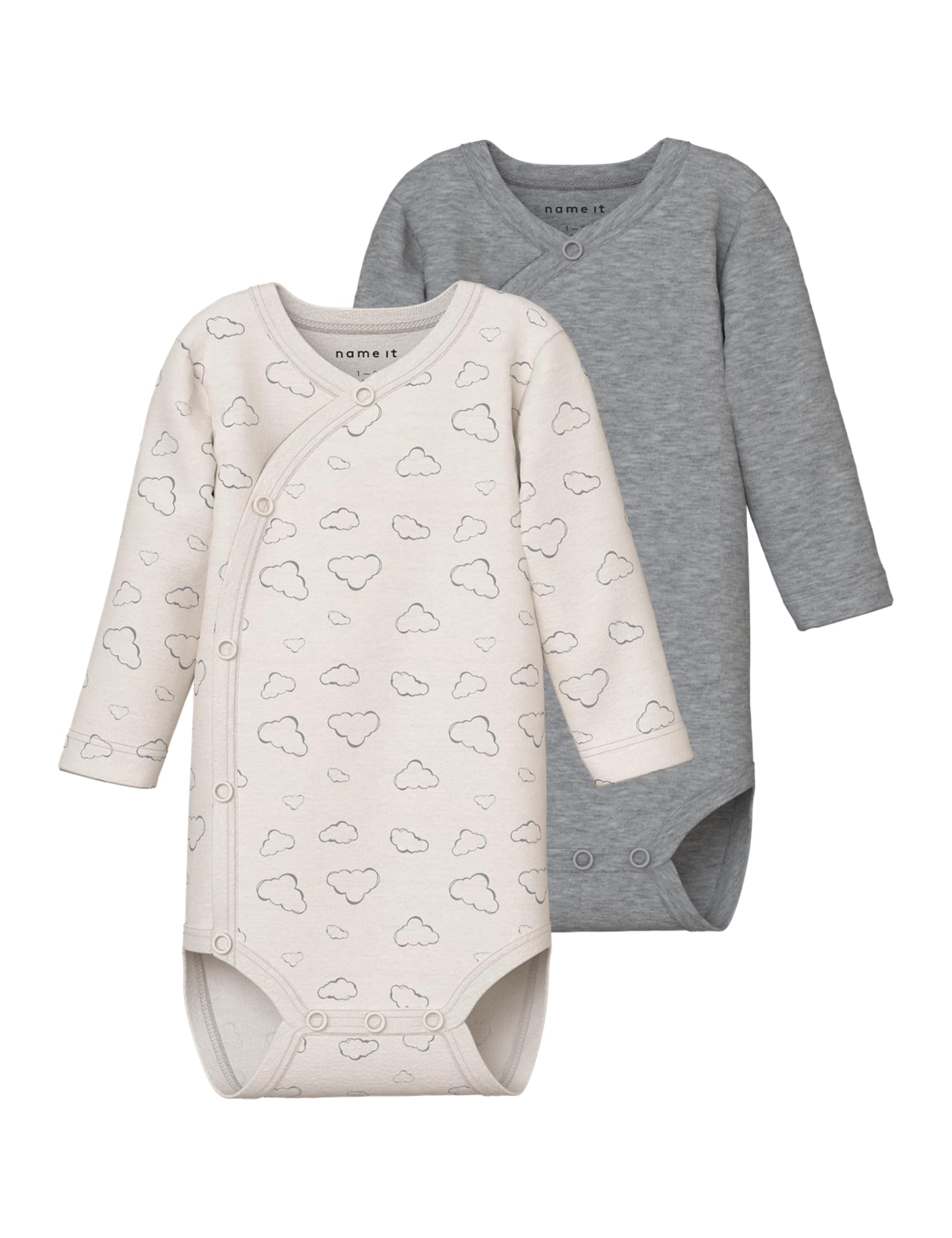NAME IT Unisex Nbnbody 2P Ls Wrap Cloud Noos