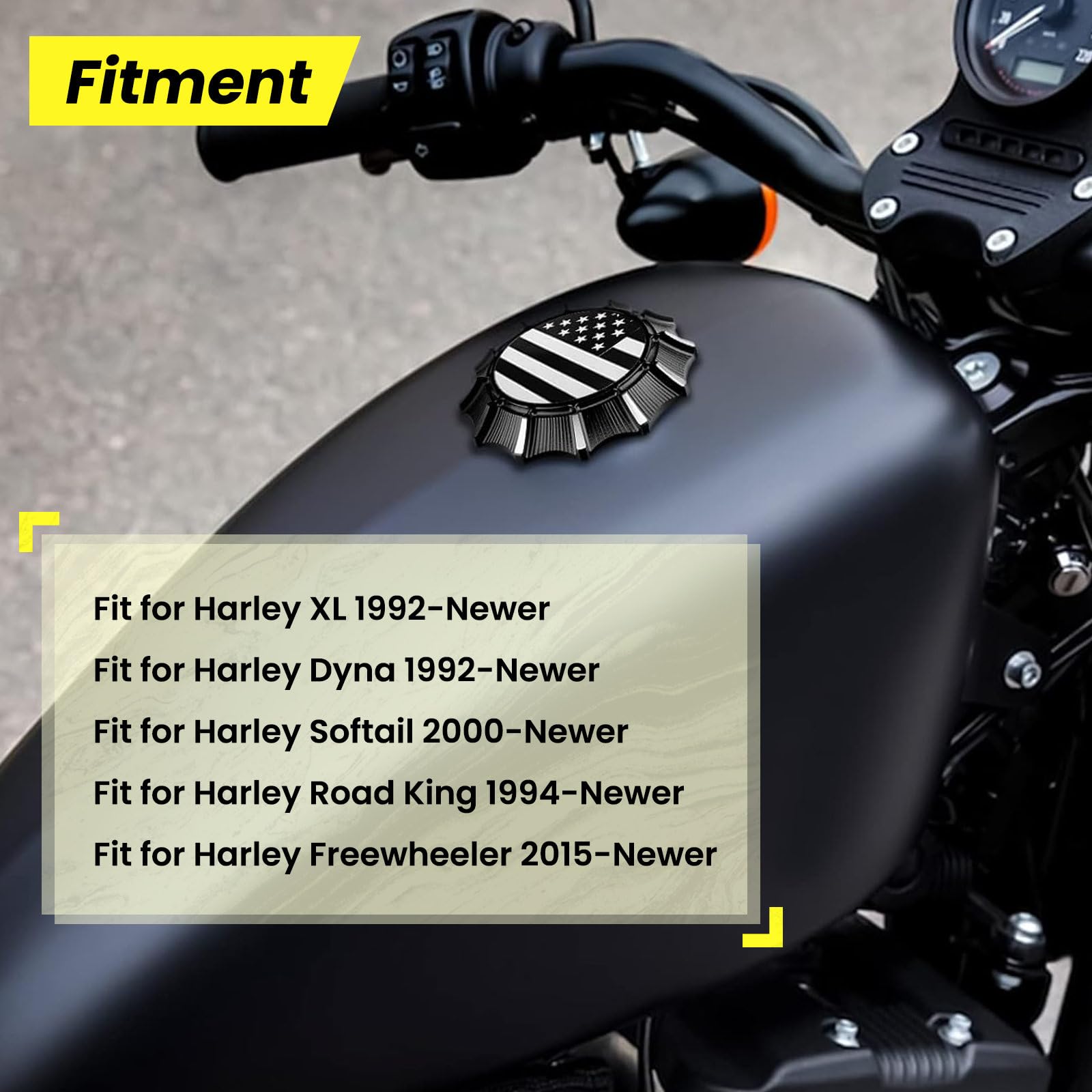 Bouchon Réservoir Aluminium Or Pour Harley Sportster 883 1200 (1996+) - Accessoire Moto CNC