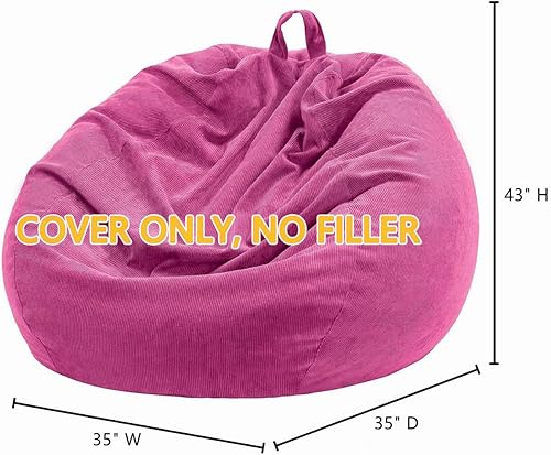 Miniatura 94 de Nobildonna - Funda para silla de puf (relleno sin relleno) de nido de pájaro para niños y adultos. Puf extra grande para almacenamiento de animales