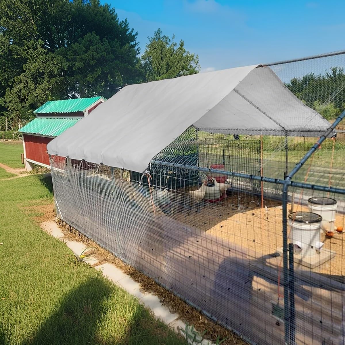 Telone spesso impermeabile in polietilene, telo multiuso per campeggio, canottaggio, escursionismo, resistente al gelo e durevole. Dimensioni: da 2 x 2,5 m a 10 x 10 m (include 6 x 15 m)