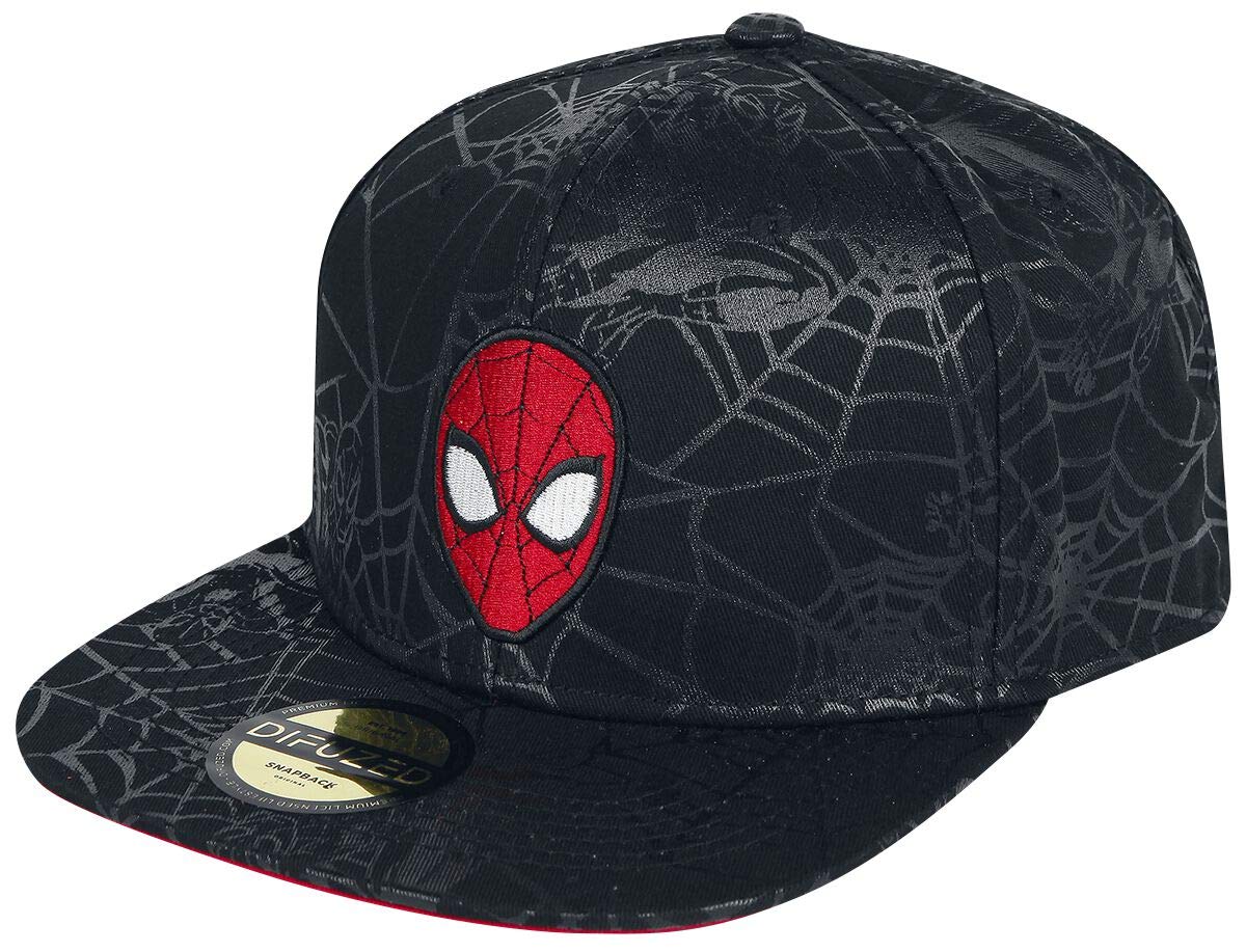 Difuzed Men's Black Marvel - Spiderman Snapback Cap