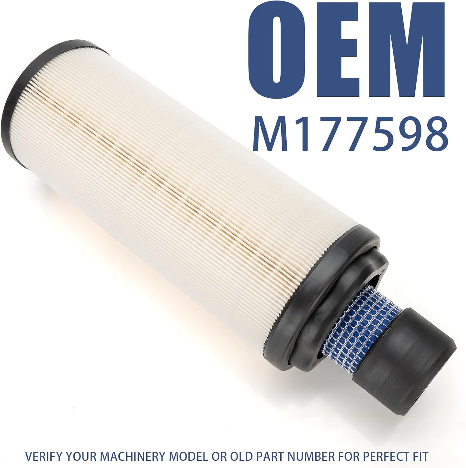 M177598 2 Pack Inner & Outer Air Filter Compatible with John Deere Gator XUV835E XUV835M XUV835R - UTV Primary Filter