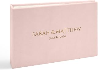 Personalized Elegant Wedding Guest Book | Interactive Instant Pictures all Sizes - Mini Wide and Square - Photo Booth 2x6 4x6" Photobook | Vegan Suede Guestbook
