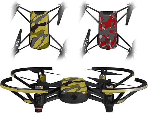 Skin Wrap 2 Pack para DJI Ryze Tello Drone camuflaje amarillo Drone No Incluidas
