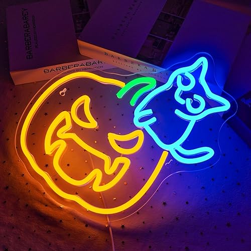 Miniatura 9 de WX&YH Letrero de neón de noche de juego, 10 letreros de neón regulables para decoración de pared, letreros de luces de neón para juegos para